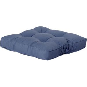 2 stuks Loungekussen 50x50 cm casual steelblue