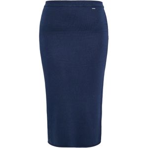 Dreimaster - Kokerrok - Marine - Midi - Slim Fit