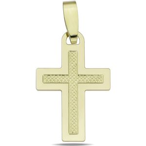 Juwelier Zwartevalk 14 karaat gouden kruis hanger - 14.275