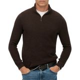 Superdry - M6110682A - Half Rits Trui - Bruin