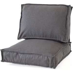 2L Home & Garden Loungekussenset Metro Lounge Grijs - 2 delig