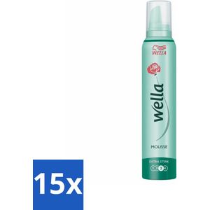 Wella Extra Strong Hold Haarmousse 200 ml - Bulkverpakking - 15 stuks