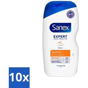 Sanex - Douchegel - Expert Skin Health Sensitive - Voor Gevoelige Huid - 400 ml - Bulkverpakking - 10 stuks