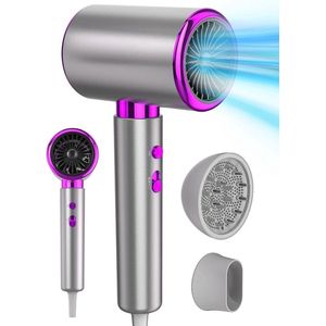 2400 W Ionenföhn - Snelle thermostaat - Reisföhn met koud-/warmknop - 2 snelheden 3 temperatuurinstellingen - Föhn met diffuserconcentrator voor kapsalon en thuis
