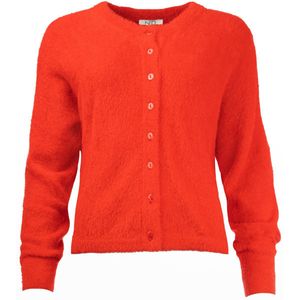 NED Vest Frino Ls Rmj Furry Knit 25w1 U172 06 12 Red Dames Maat - 3XL