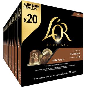 L'OR Lungo Estremo Koffiecups - Intensiteit 10/12 - 10 x 20 capsules