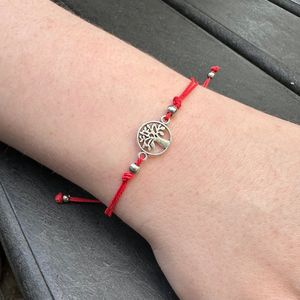 Wellness-House | Koordarmband Tree of Life Rood | Tree of Life | Armband | Unisex | In Maat Verstelbaar | Vriendschapsarmband | Levensboom | Bescherming | Kracht | Zen | Zen Sieraad