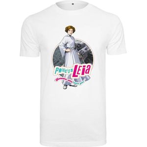 Merchcode Star Wars - Leia Logo Heren T-shirt - XXL - Wit