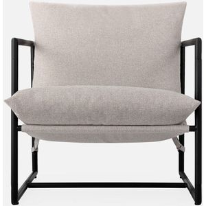 Ibenzoa® Extra Grote Moderne Sling Accentstoel met Metalen Frame en Comfortabele Schuimvulling voor Elke Ruimte