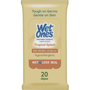 Wet Ones - Antibacteriële Handdoekjes - Tropical Splash Citrusgeur - Zacht en schoon - Hand Hygiene - Travel Size