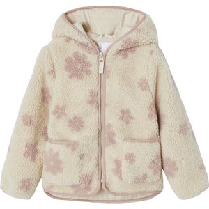 Vertbaudet - Sherpa Vest - Met Capuchon - Bloemenprint - Voor Meisjes