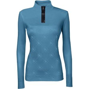 PK International Sportswear - Performance Shirt - Technisch Shirt - Meryl - Sneldrogend - Hoge kraag met rits - One Million - Ocean - Lichtblauw - 158