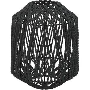 vidaXL - Lampenkap - Ø23x28 - cm - ijzer - en - papier - zwart