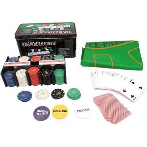 Pro Pokerset met 200 Poker Chips en Pokerkaarten - Geschikt voor Texas Hold Em Poker, Blackjack en andere kansspelen