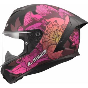 LS2 FF820 Rapid III helm Poppies II mat zwart roze XXS