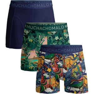 Muchachomalo Heren Boxershorts - 3 Pack - Maat M - 95% Katoen - Mannen Onderbroek