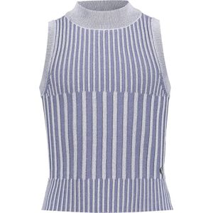 Meisjes trui gebreid - Macy - Krijt wit / Dusty blauw