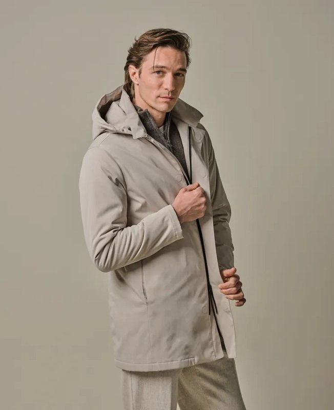 Profuomo - Raincoat Long Magnet - Regenjas - Beige