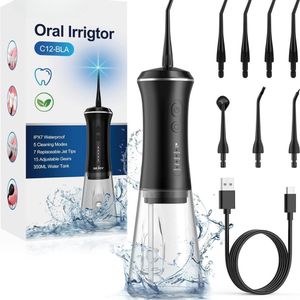Lexium Waterflosser - Monddouche - Elektrisch Flosapperaat - Water Flosser - Waterflosser Draadloos - Water Flosser Draadloos - Draadloos en Oplaadbaar - Must have voor uw hygiëne!