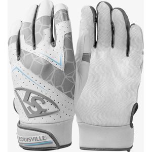 Louisville Slugger Genuine Batting Gloves V2 - White/Grey - YL