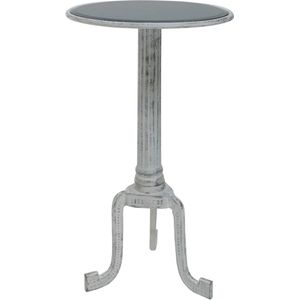 PTMD Cerin Ronde Bijzettafel - H55 x Ø32 cm - Aluminium - Wit