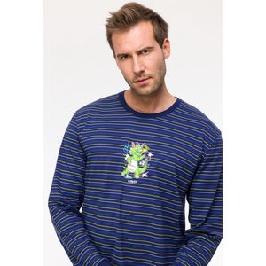 Woody Jongens-Heren Pyjama multicolor streep - maat 074/9M