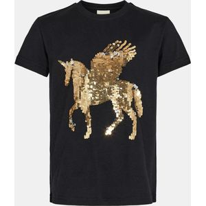 Sofie Schnoor Shirt Unicorn Zwart - Maat 176