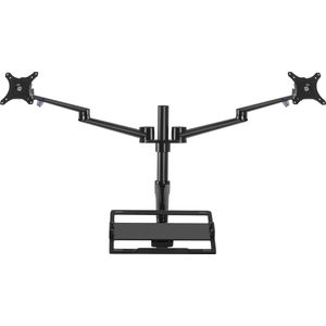 Verstelbare Aluminium Monitorhouder voor 2 Monitoren 17-32 inch en Laptopstandaard 12-17 inch