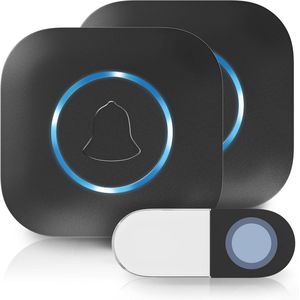 Draadloze belset met LED en groot bereik - uitbreidbaar met 2 zenders en 1 ontvanger