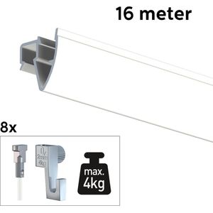 ARTITEQ 16 METER ALL-IN-ONE UP RAIL 4KG / WIT RAL9016