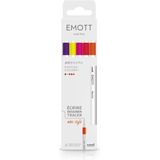 Uni Emott - Fineliner stiften - Passion Kleuren - set van 5 kleuren