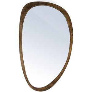 Spiegel - Wandspiegel - Asymmetrisch - Asymmetrische Spiegel - Ovaal - Ovale Spiegel - Bruin - 120 cm