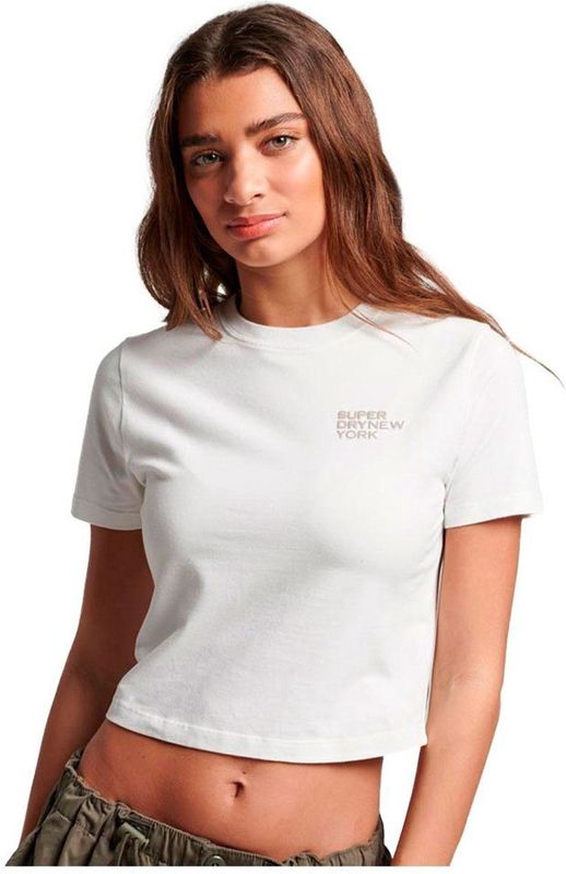 Superdry - Sport Luxe Graphic Fitted T-shirt - Wit - Korte Mouwen
