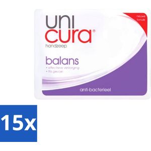 Unicura - Handzeep - Antibacterieel - 2 Tabletten - 180 g - Bulkverpakking - 15 stuks