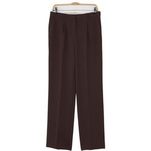 Trendyol Garderobe Essentials Donkerbruine Wijde Broek Met Interne Tailleverstelling | Twoaw26Pl00028