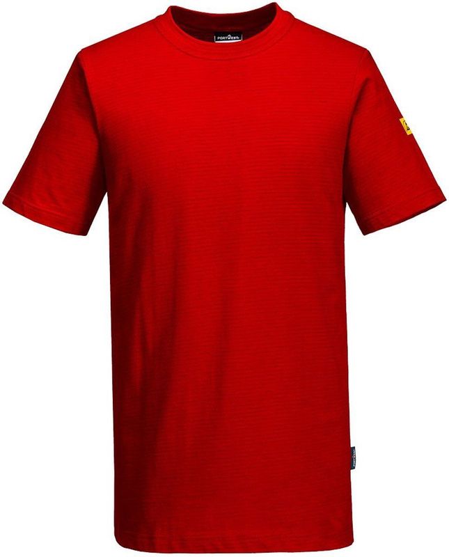 Portwest - AS20 - Antistatisch ESD T-Shirt - Diep Rood