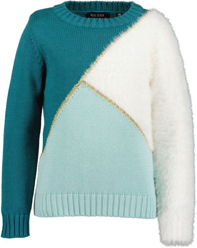 Blue Seven - Gebreide Trui - Gletscher - Lange Mouwen - Ronde Hals