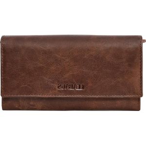 Damesportemonnee van echt buffelleer - Grote portemonnee liggend formaat - 19 x 115 x 3 cm - cadeau
