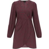 DreiMaster Klassik Jurk  grijs / rood / zwart