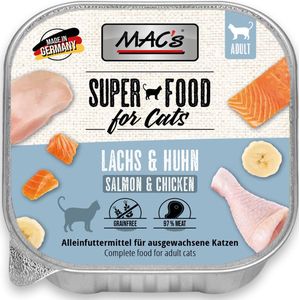 Mac’s Kattenvoer kuipje 97% vis en vlees - Zalm en kip 8 x 100g