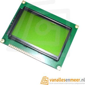 LCD Display ST7920- 128x64 pixels zwart op groen