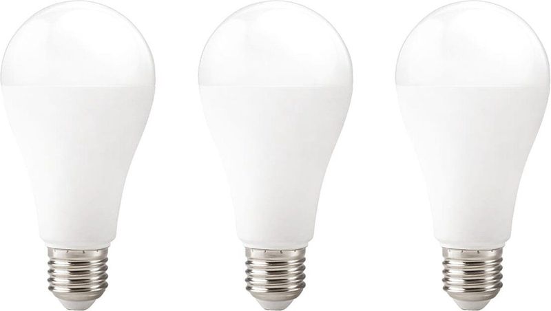 Kobi - LED Lamp - E27 - 15W - 1500lm - 3000K - Standaardvorm - 3 stuks