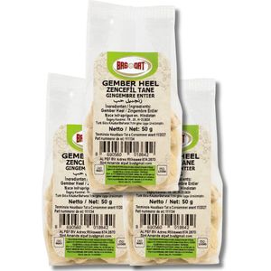 Bagdat - Gember Heel - Ginger Whole - Gember Korrel - Zencefil Tane - Ginger Grain - 50 gr - 100% Natuurlijk - Thee - 3 Stuks