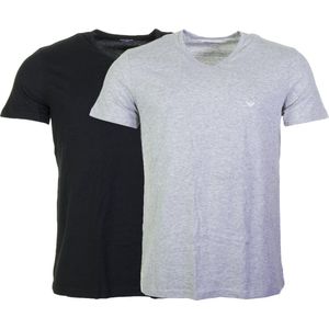 Emporio Armani T-shirt - Maat S  - Mannen - zwart/grijs