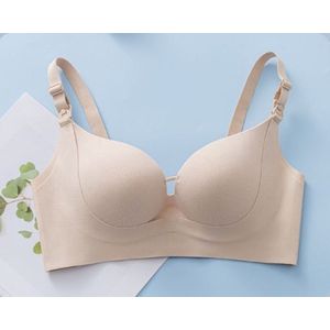 Wow Peach - Shaped Seamless Voedings BH - Padded Beha - Zonder Beugel - Naadloos - Borstvoeding - Nursing - Mama - Comfort - Soft - Ademend - Kleur: Nude - Maat: Medium