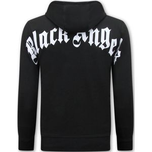 Top-Star - Black Angels - Heren Hoodie - Zwart - Oversized