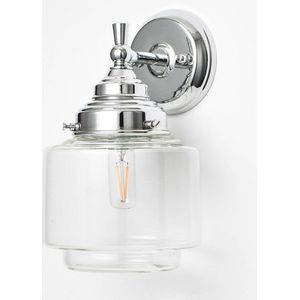 Art Deco Trade - Wandlamp Getrapte Cilinder Small Helder Royal Chroom