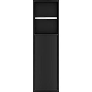 Best-Design Nero ""Zione"" inbouw-closetrolhouder incl. deur - 60x17x12 cm Mat-zwart