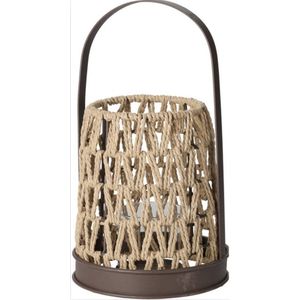 Metalen Lantaarn met Touw - 32 cm - Stijlvolle Decoratieve Binnensfeer