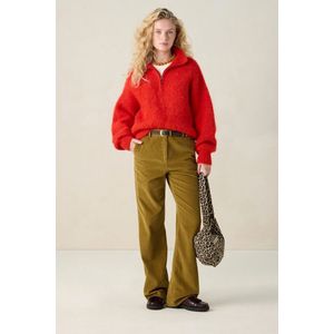 Sissy-Boy - Donkergroen - Corduroy Broek - Straight Leg